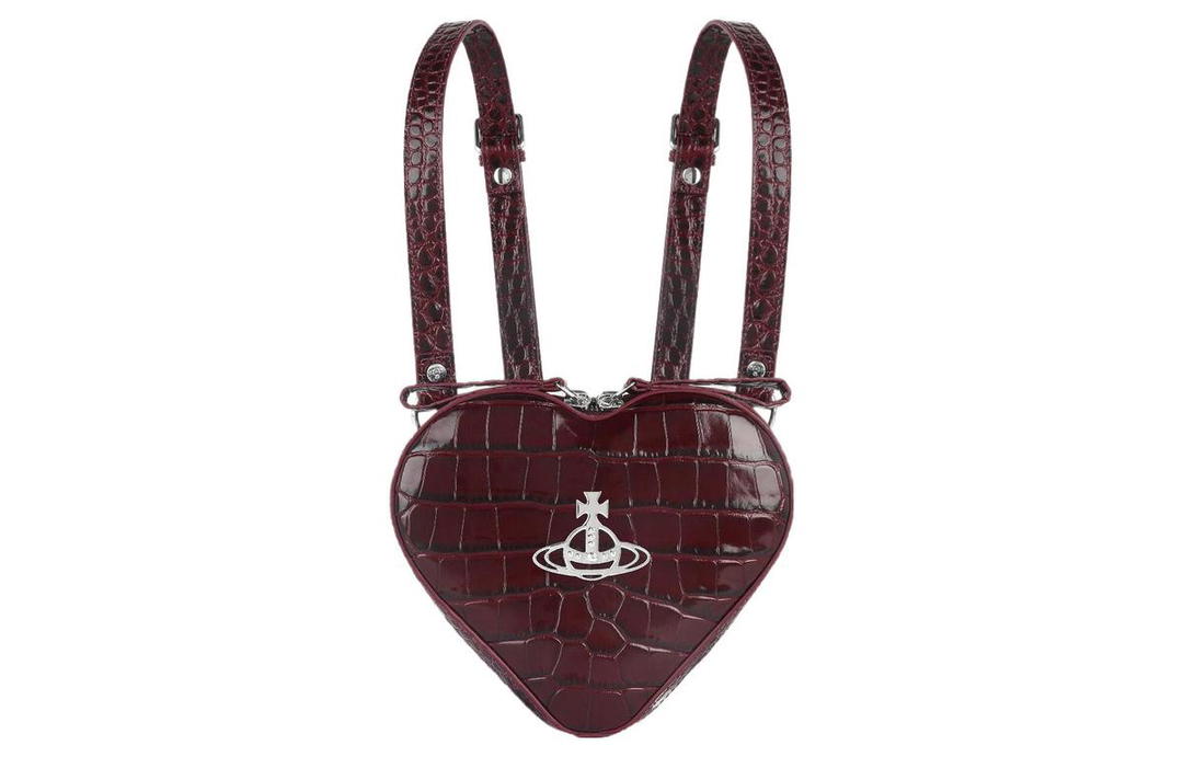Vivienne Westwood Vivienne Westwood Calfskin Heart Shaped Bag Backpack Mini Women's Burgundy