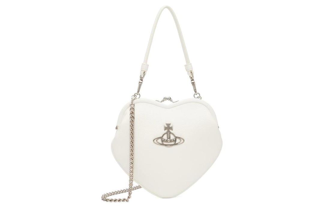 Vivienne Westwood Vivienne Westwood Cow Leather Shoulder Bag, Crossbody Bag, Handbag Regular Women's White