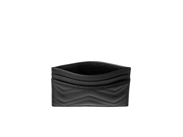 Gucci Gucci GG Marmont Card Case In Gold-Toned Hardware With Black - view 2
