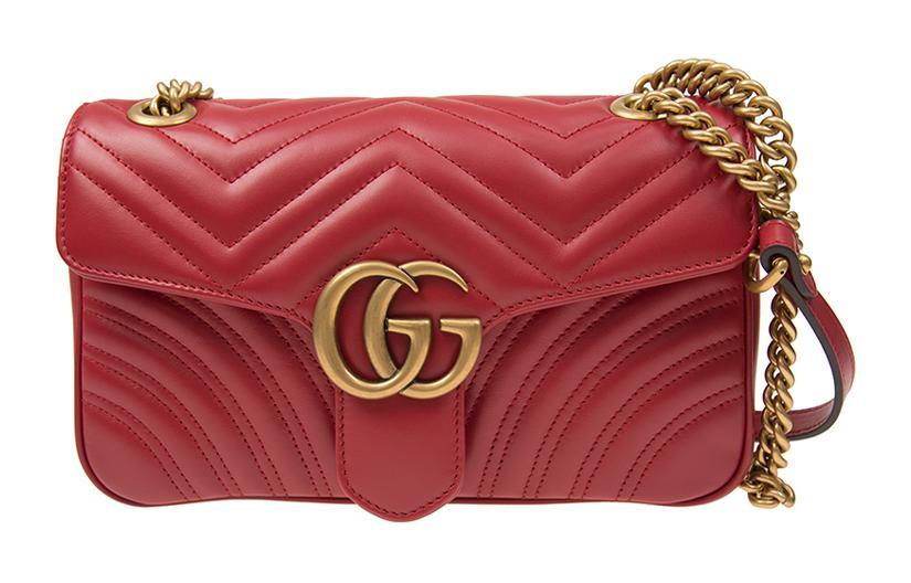 Gucci Gucci GG Marmont Shoulder Bag Red