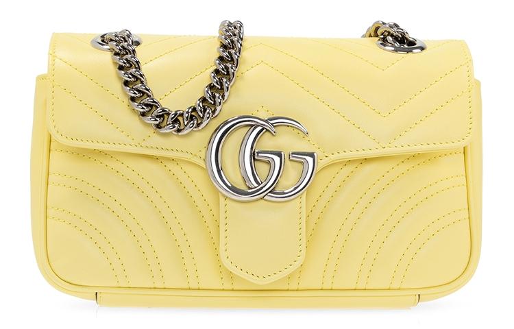 Gucci Gucci GG Marmont Quilted Leather Shoulder Bag, Crossbody Bag Mini Women's Yellow/Candy Color/Unicorn Color