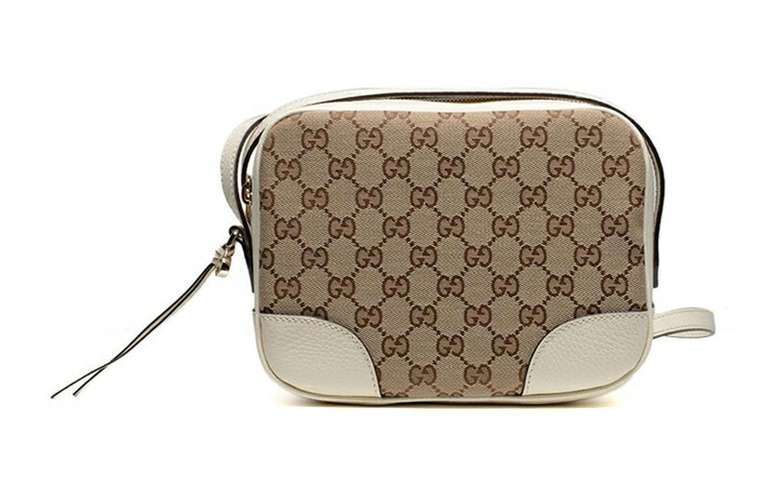 Gucci Gucci Canvas With Leather Camera Bag Shoulder Bag Crossbody Bag Women's Ebony/White