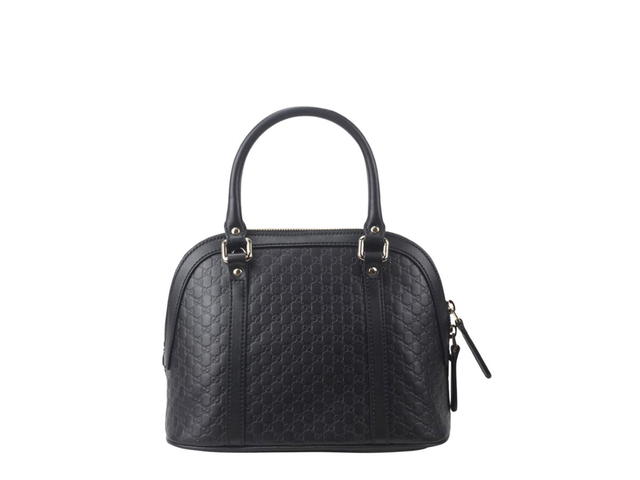 Gucci Gucci Microguccissima Dome Satchel Bag Black - view 2