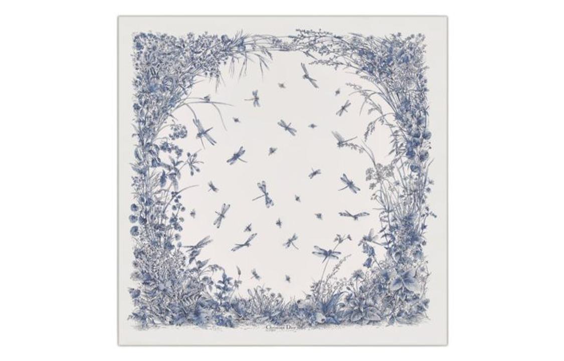 Dior Dior Silk Scarves Women's White