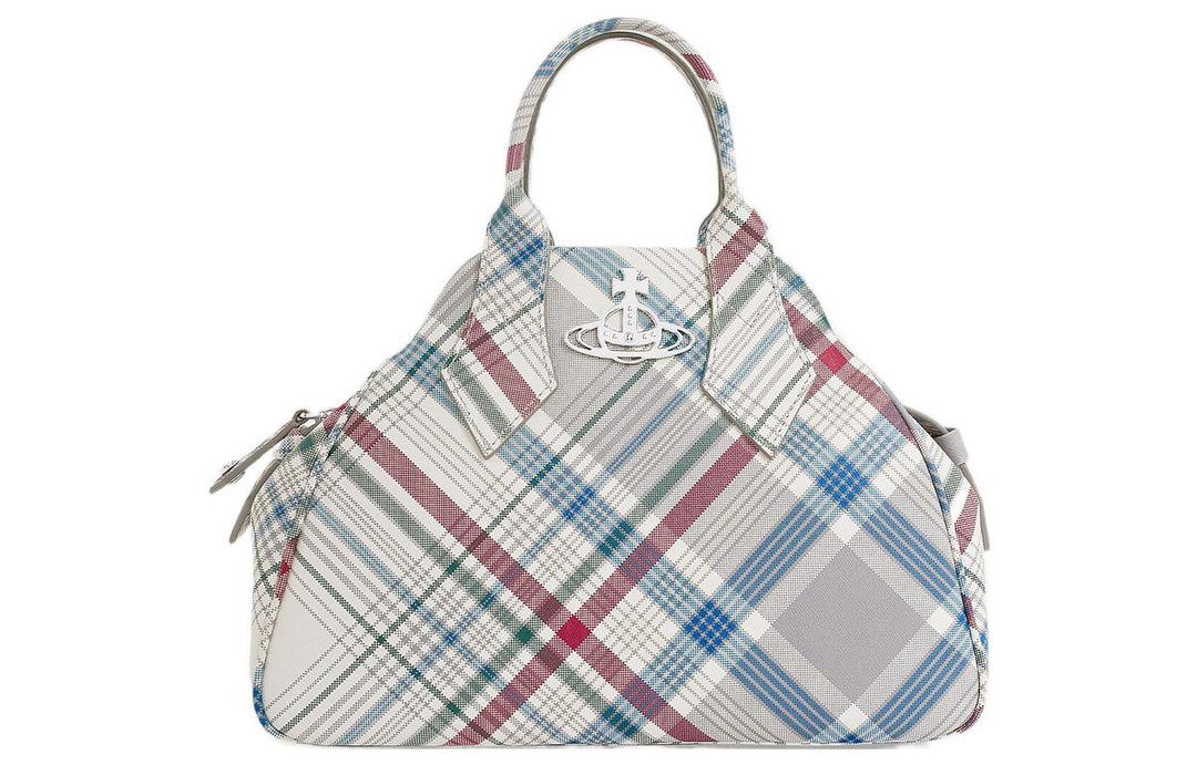 Vivienne Westwood Vivienne Westwood Calfskin Bowling Bag Handbag Medium Size Women's Multicolor