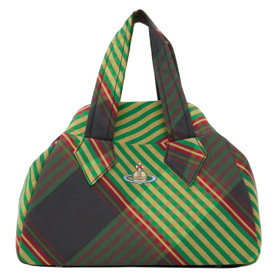 Vivienne Westwood Vivienne Westwood Cotton-Linen Blend Handbag Medium Size Women's Green