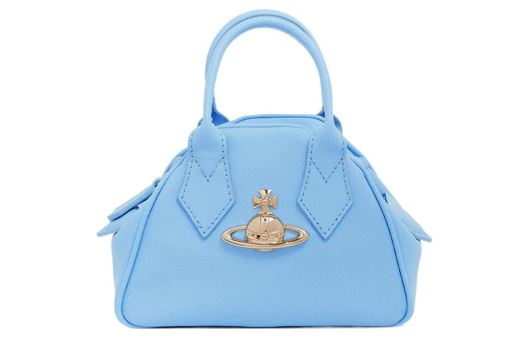 Vivienne Westwood Vivienne Westwood Cow Leather Bowling Bag Shoulder Bag Crossbody Bag Handbag Mini Women's Blue