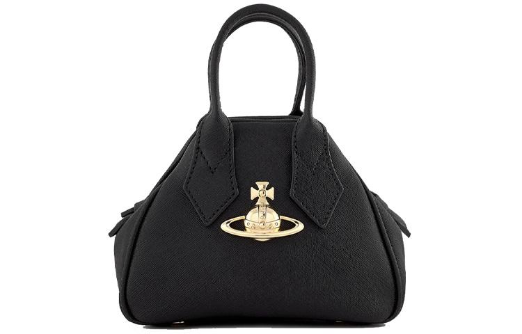 Vivienne Westwood Vivienne Westwood Cow Leather Bowling Bag Shoulder Bag Crossbody Bag Handbags Mini Women's Black