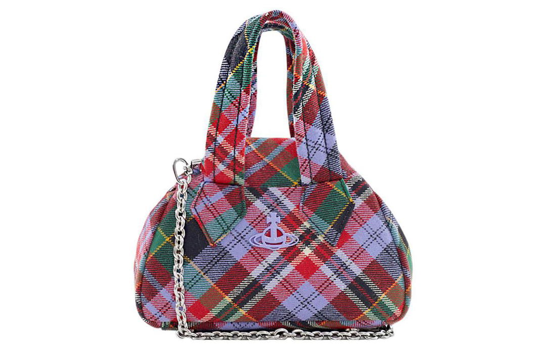 Vivienne Westwood Vivienne Westwood Virgin Wool Bowling Bag Shoulder Bag Crossbody Bag Handbag Mini Women's Multicolor
