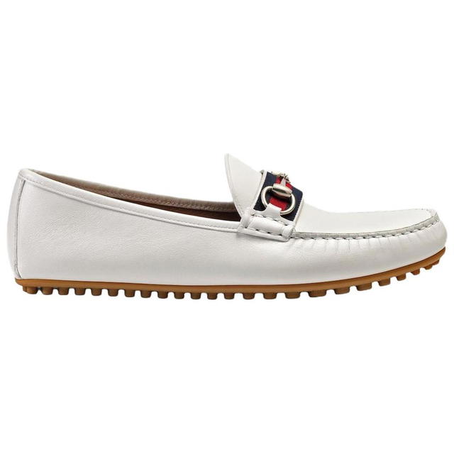 Gucci Gucci Stripe Leather Loafer White - view 2