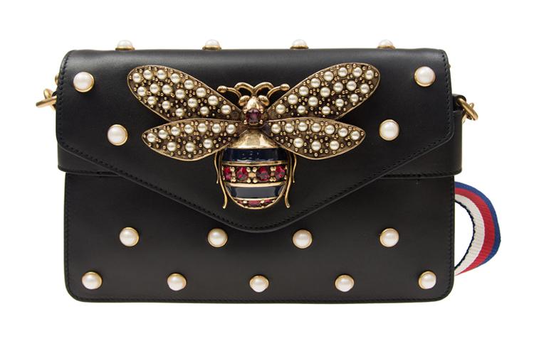 Gucci Gucci Leather Shoulder Bag, Crossbody Bag Women's Black