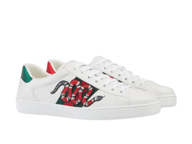 Gucci Gucci Ace Embroidered Snake White - view 2