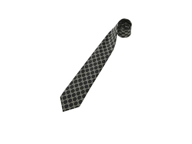 Gucci Gucci Silk GG Logo Tie Black - view 2