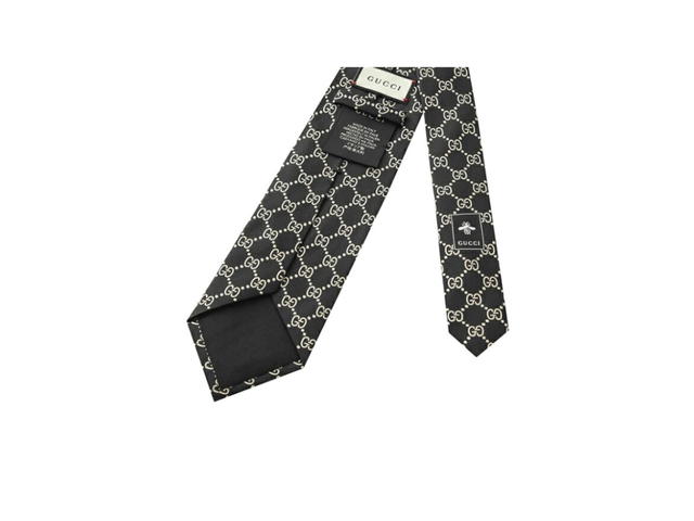 Gucci Gucci Silk GG Logo Tie Black - view 3