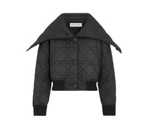 Buy Dior Macrocannage Bomber Jacket With Oversized Collar Jackets Coats Women's Black at Sasom – Authentic and Ready to Ship