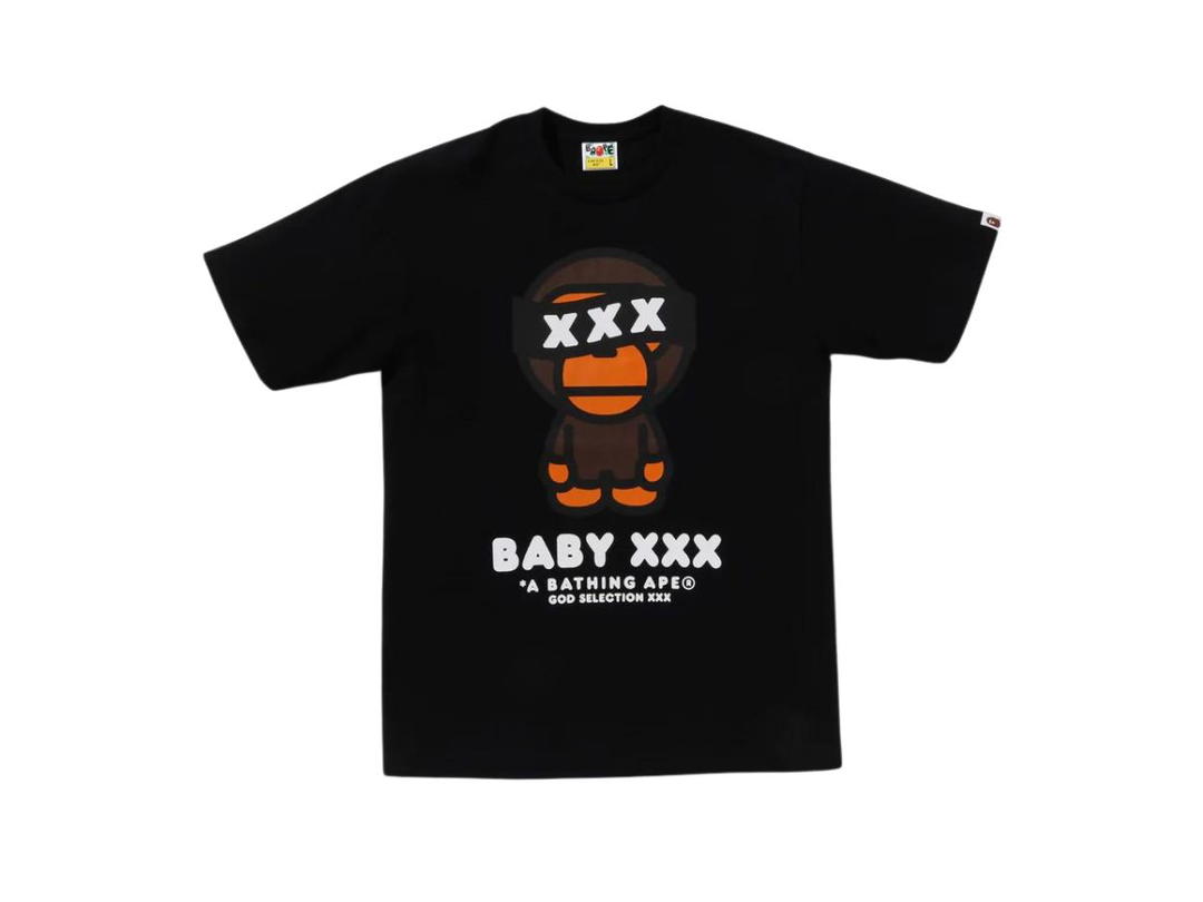 Bape Bape X God Selection XXX Baby Milo Tee Black
