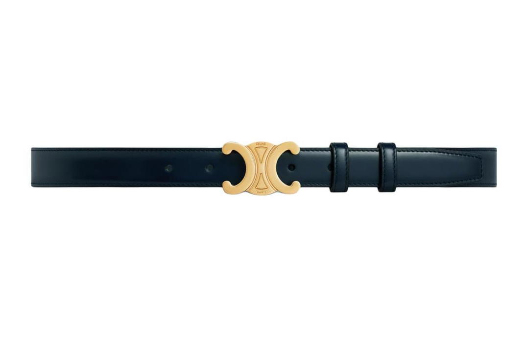 Celine Celine Medium Triomphe Belt In Taurillon Leather