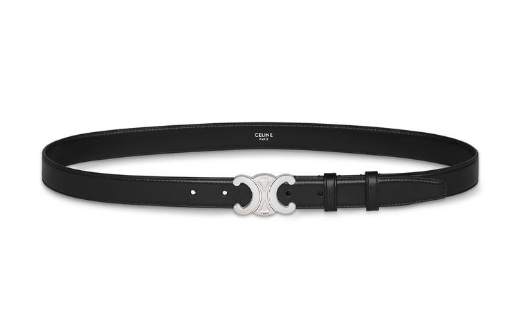 Celine CELINE Medium Triomphe Belt In Taurillon Leather