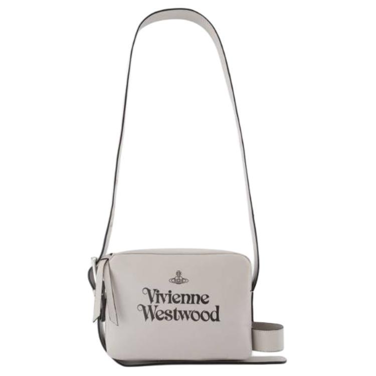 Vivienne Westwood Vivienne Westwood Calfskin Camera Bag, Shoulder Bag, Crossbody Bag Women's Gray