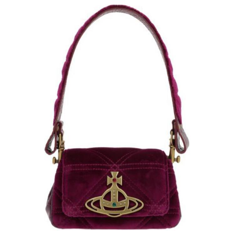 Vivienne Westwood Vivienne Westwood Velvet Handbag Small Size Women's Purple
