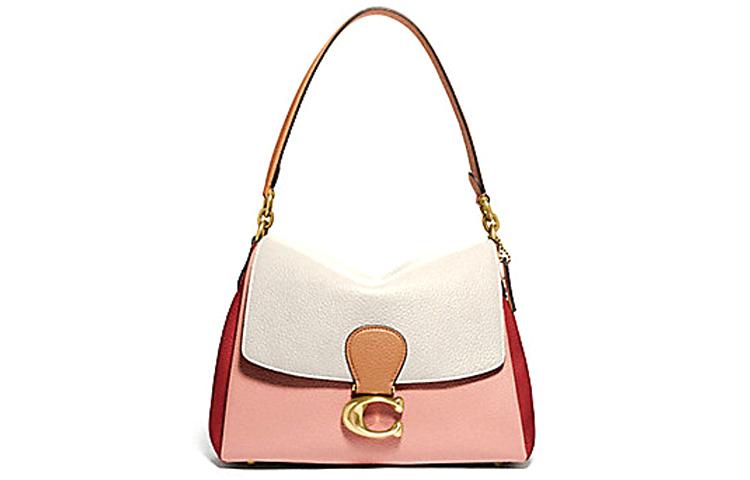 Coach Coach May Leather Portable Crossbody Bag Shoulder Bag Women's Multicolor Cherry Blossom Pink