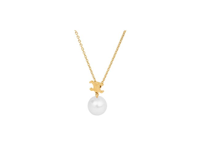Celine CelineLes Perles Celine Necklace In Resin Pearl And Brass With Gold Finish - view 1