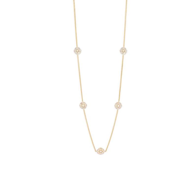 Celine Celine Rhinestone, Resin, Pearl, Enamel Necklaces Women's Gold