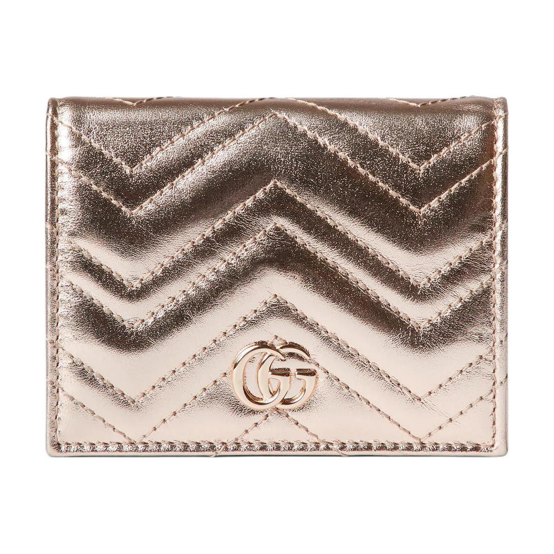 Gucci Gucci GG Marmont Leather Wallet Women's Light Gold