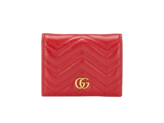 Gucci Gucci GG Marmont Matelasse Small Wallet Hibiscus Red - view 1