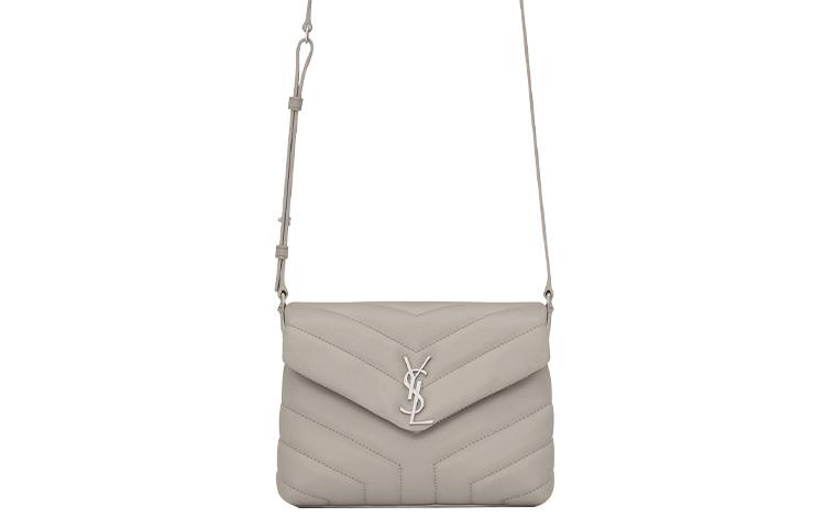 Saint Laurent Saint Laurent LOULOU Quilting Leather Shoulder Bag Crossbody Bag Mini Women's Granite Gray/Light Gray