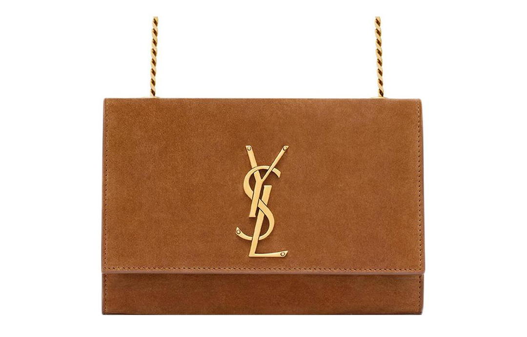 Saint Laurent Saint Laurent KATE Calfskin Shoulder Bag Crossbody Bag Small Size Women's Camel