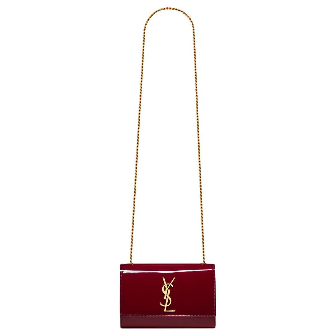 Saint Laurent Saint Laurent KATE Calfskin Shoulder Bag Crossbody Bag Small Size Women's Red