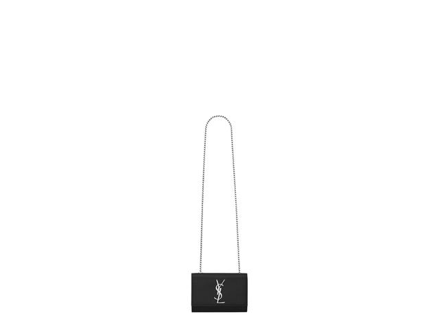 Saint Laurent Saint Laurent Kate Small In Grain De Poudre Embossed Leather Black - view 1