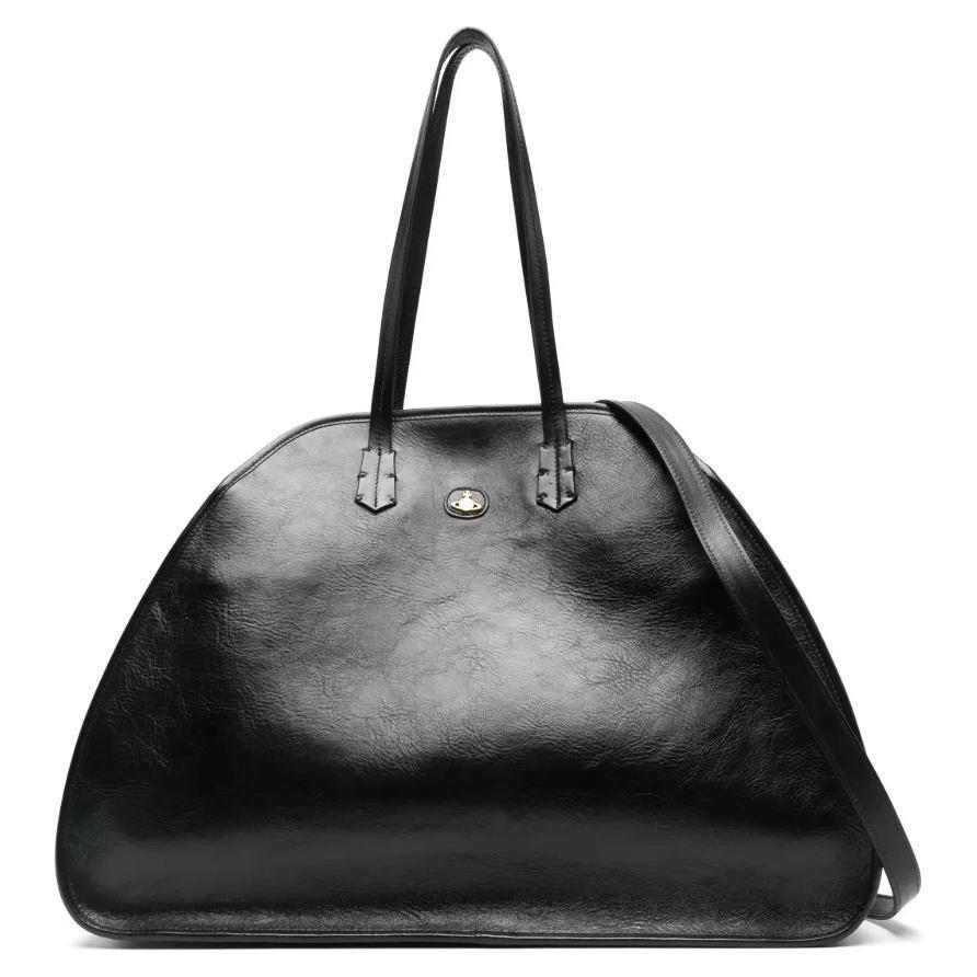 Vivienne Westwood Vivienne Westwood Calfskin Shoulder Bag Large Size Women's Black