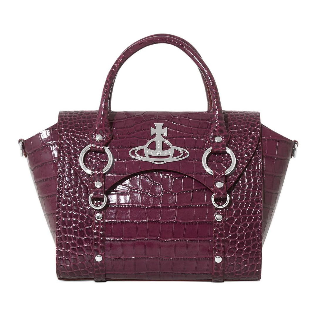 Vivienne Westwood Vivienne Westwood Leather Shoulder Bag Crossbody Bag Handbag Women's Purple