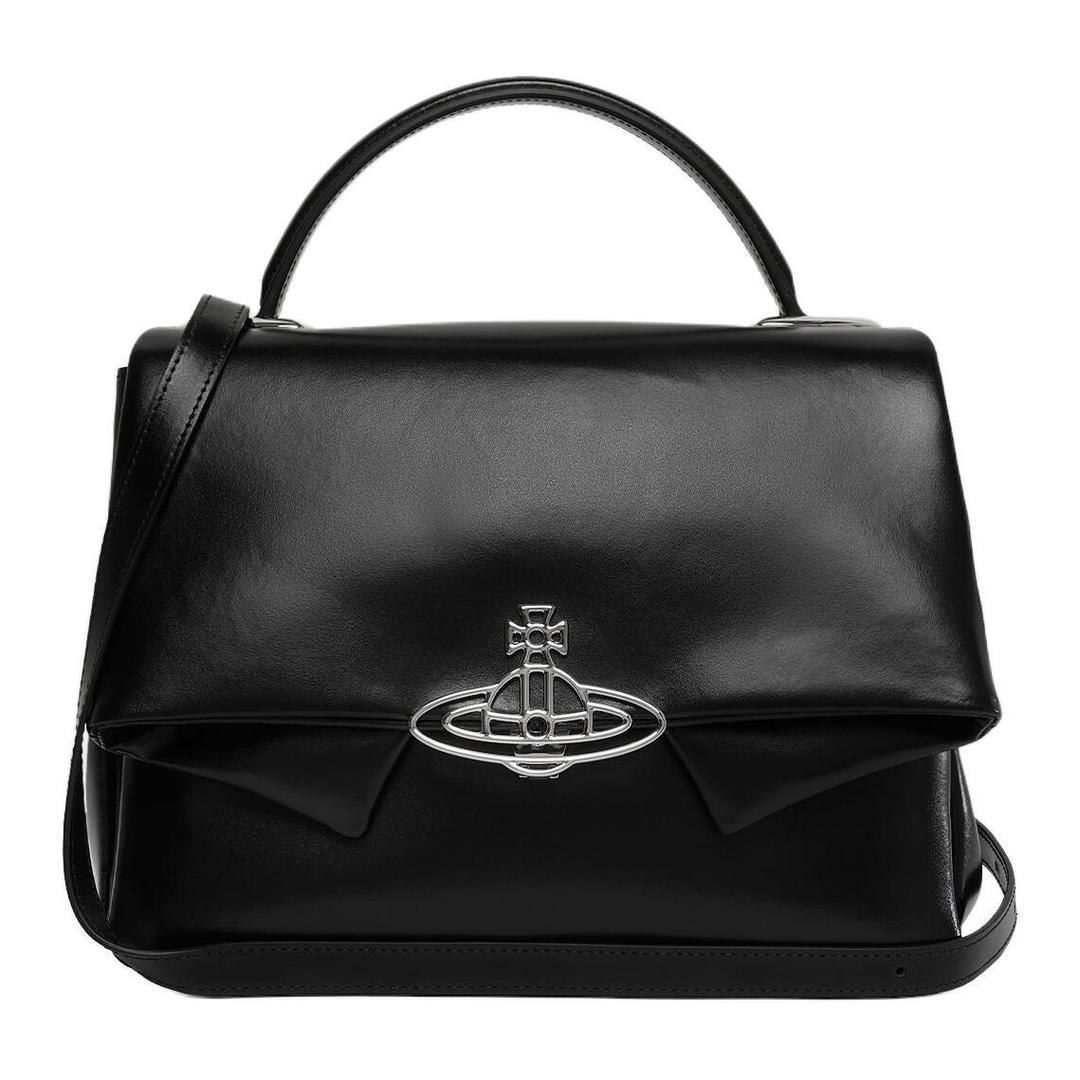 Vivienne Westwood Vivienne Westwood Leather Shoulder Bag Crossbody Bag Handbag Women's Black