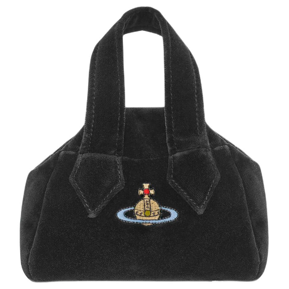 Vivienne Westwood Vivienne Westwood Cotton Shoulder Bag Crossbody Bag Handbag Mini Women's Black