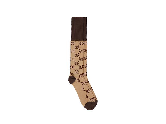 Gucci Gucci Gg Motif Socksbeige 80 Cotton 18 Polyamide 2 Elastane - view 2