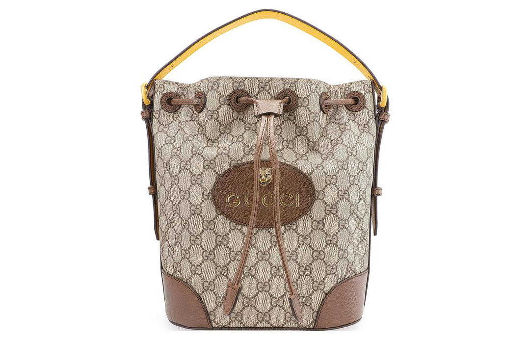 Gucci Gucci Neo Vintage Series Canvas Bucket Bags Handbags Backpacks Unisex Ebony/Brown