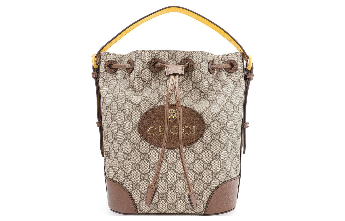 Gucci Gucci Neo Vintage Series Canvas Bucket Bags Handbags Backpacks Unisex Ebony/Brown