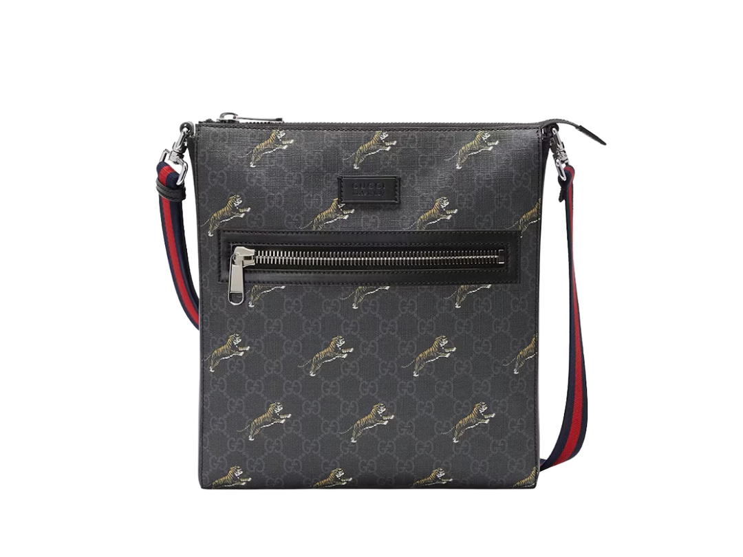 Gucci Gucci GG Supreme Tigers Messenger Black Grey