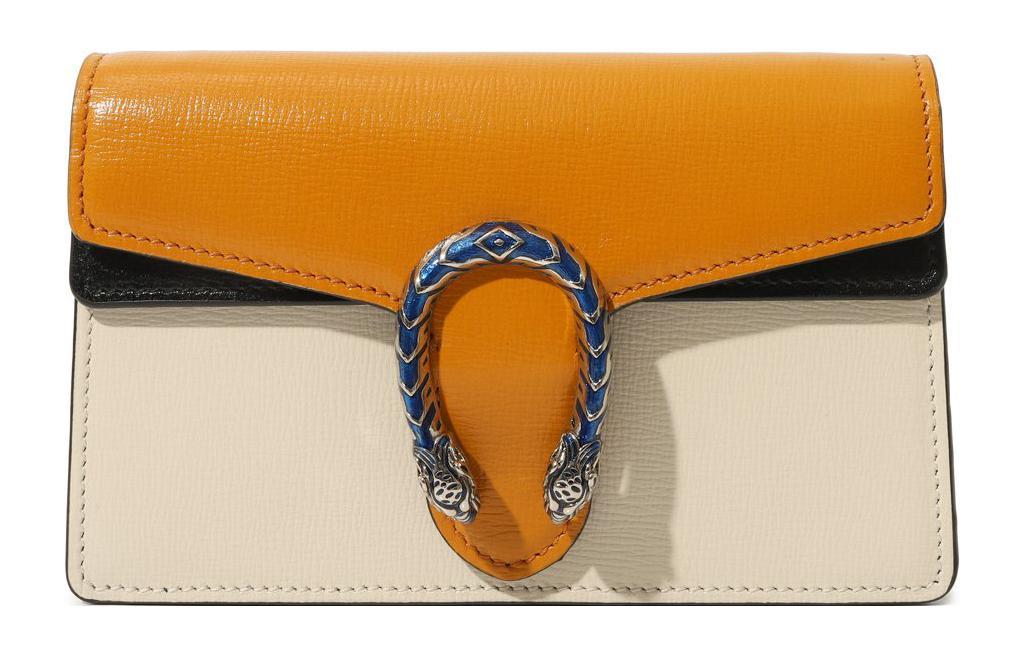 Gucci Gucci Dionysus Leather Flap Chain Bag Shoulder Bag Crossbody Bag Extra Mini Women's Orange White Multicolor