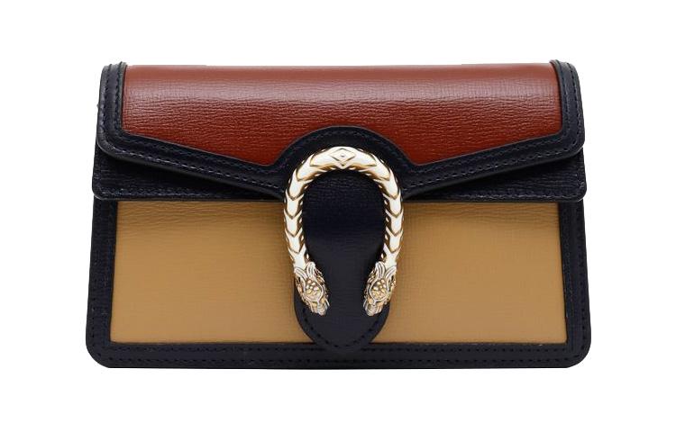Gucci Gucci Dionysus Leather Shoulder Bag Crossbody Bag Mini Women's Brick Red Sand Dark Blue