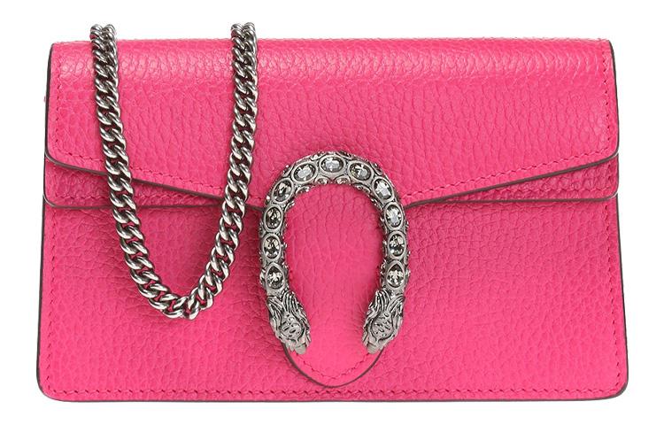 Gucci Gucci Dionysus Leather Shoulder Bag Crossbody Bag Extra Mini Women's Fuchsia
