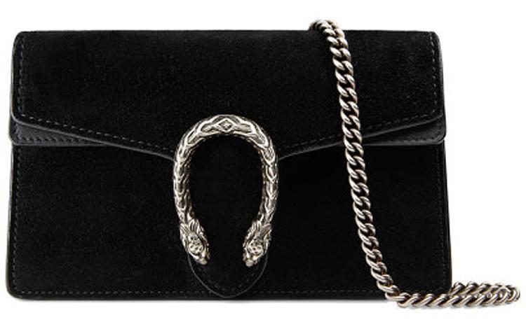 Gucci Gucci Dionysus Suede Chain Crossbody Bag Shoulder Bag Women's Black