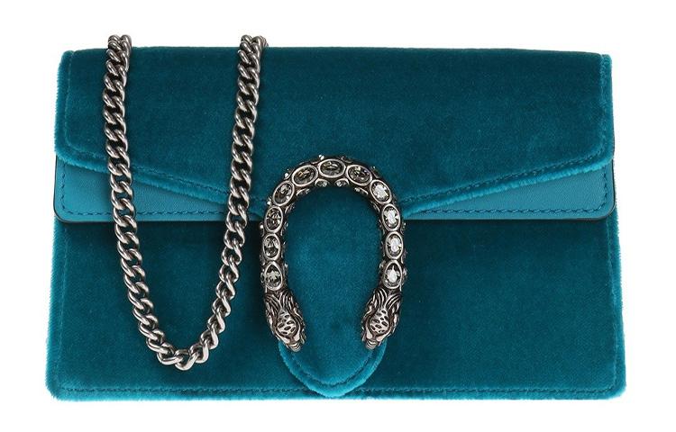 Gucci Gucci Dionysus Velvet Shoulder Bag Crossbody Bag Extra Mini Women's Peacock Green