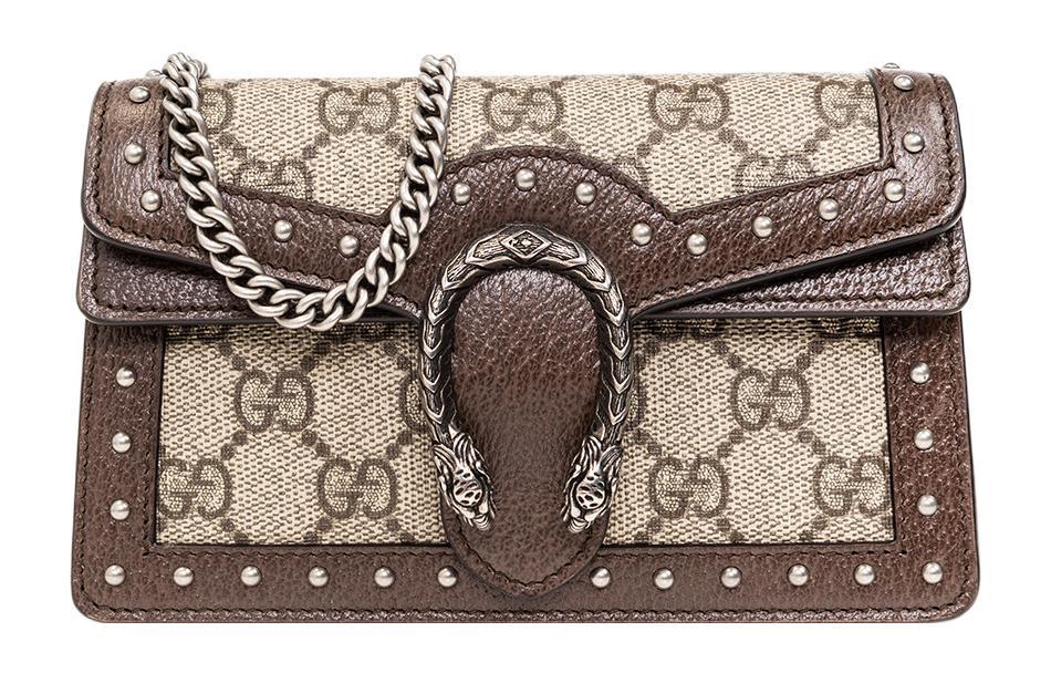 Gucci Gucci Dionysus Canvas With Leather Shoulder Bag Crossbody Bag Extra Mini Women's Ebony/Brown