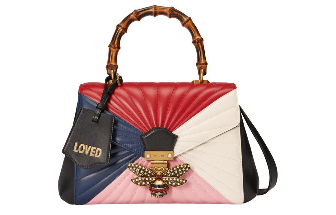 Gucci Gucci Multicolor Leather Shoulder Bag Crossbody Bag Handbag Large Size Women's Red/Blue/Pink/White