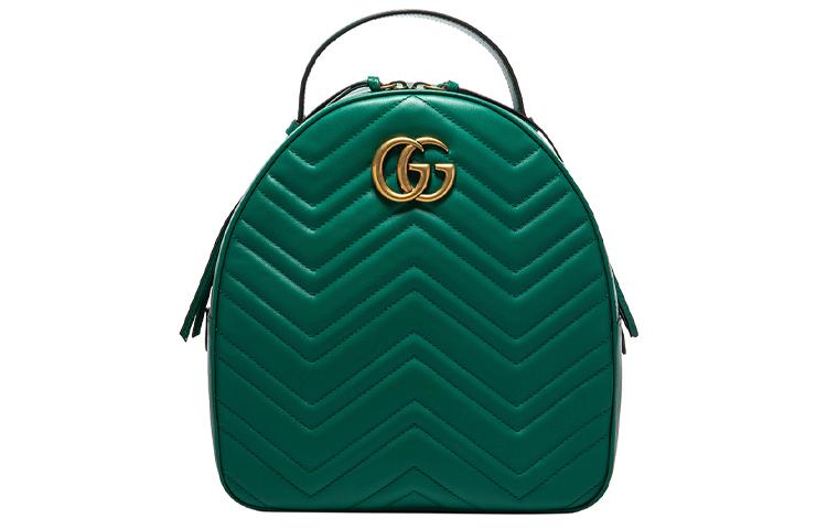 Gucci Gucci Marmont Cow Leather Backpack Women's Green