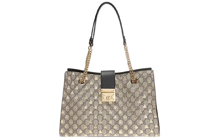 Gucci Gucci Padlock Canvas With Leather Tote Bag, Shopping Bag, Lock Bag, Portable Crossbody Bag, Shoulder Bag Women's